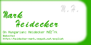 mark heidecker business card